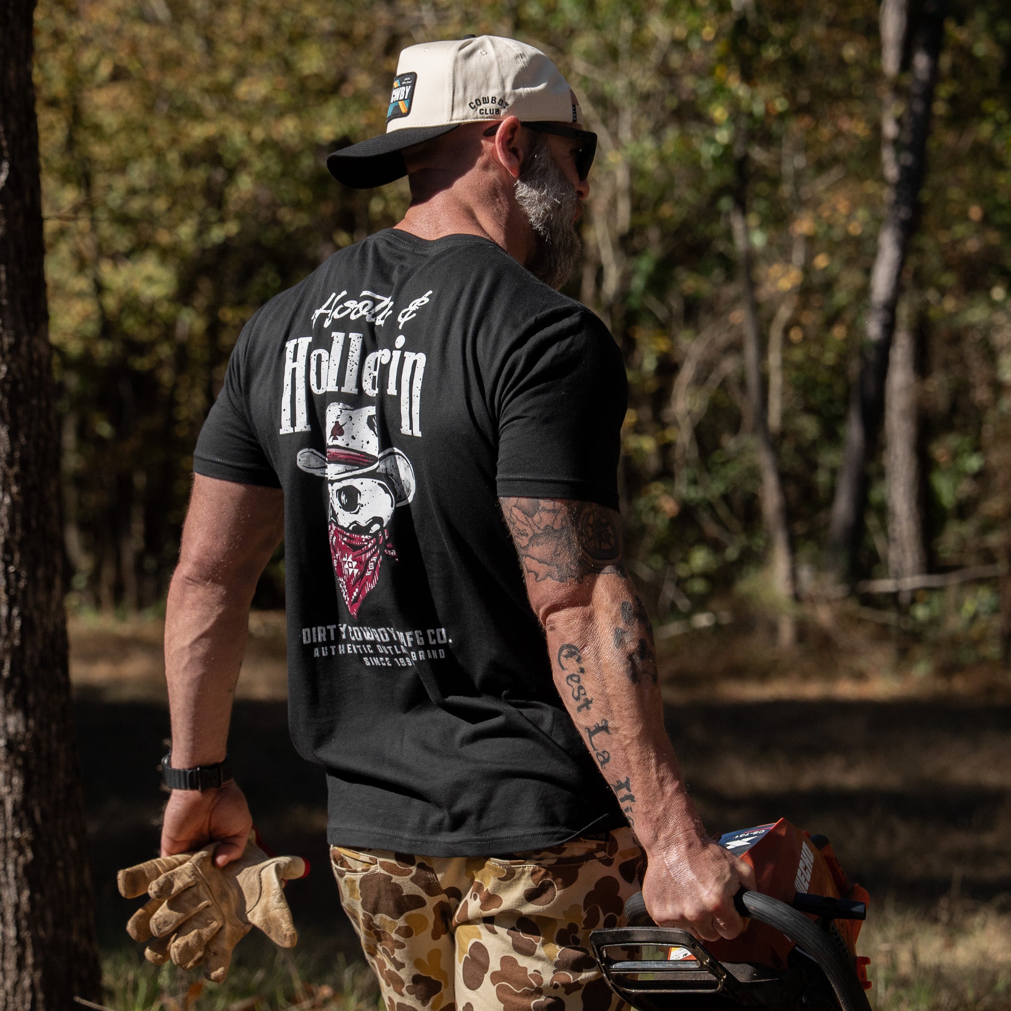 Hootin' And Hollern' Men's T-Shirt - DIRTY COWBOY MFG #color_black