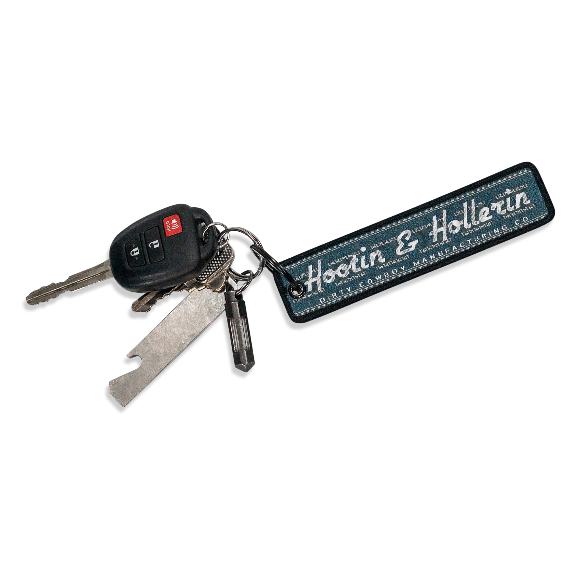Hootin & Hollerin Flight Tag Keychain - DIRTY COWBOY MFG