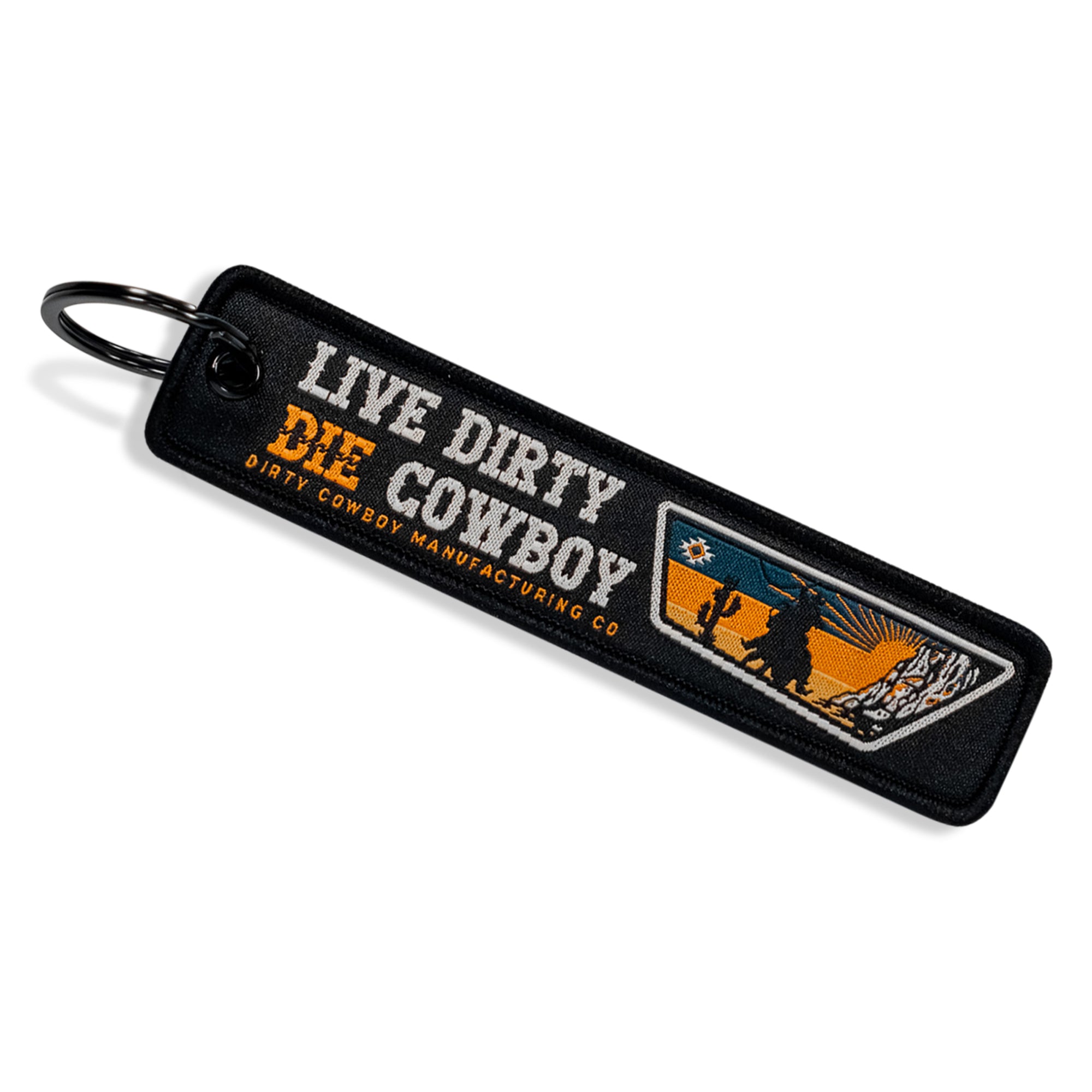 Live Dirty. Die Cowboy. Flight Keychain - DIRTY COWBOY MFG