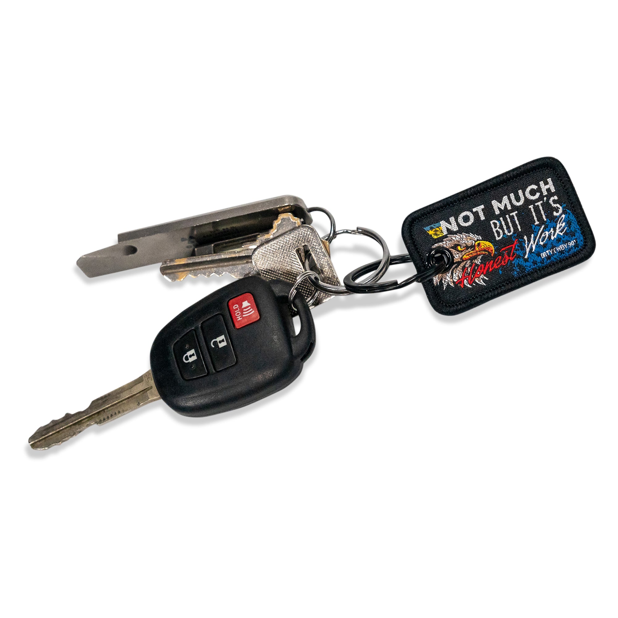 Not Much But It's Honest Work Mini Flight Tag Keychain - DIRTY COWBOY MFG