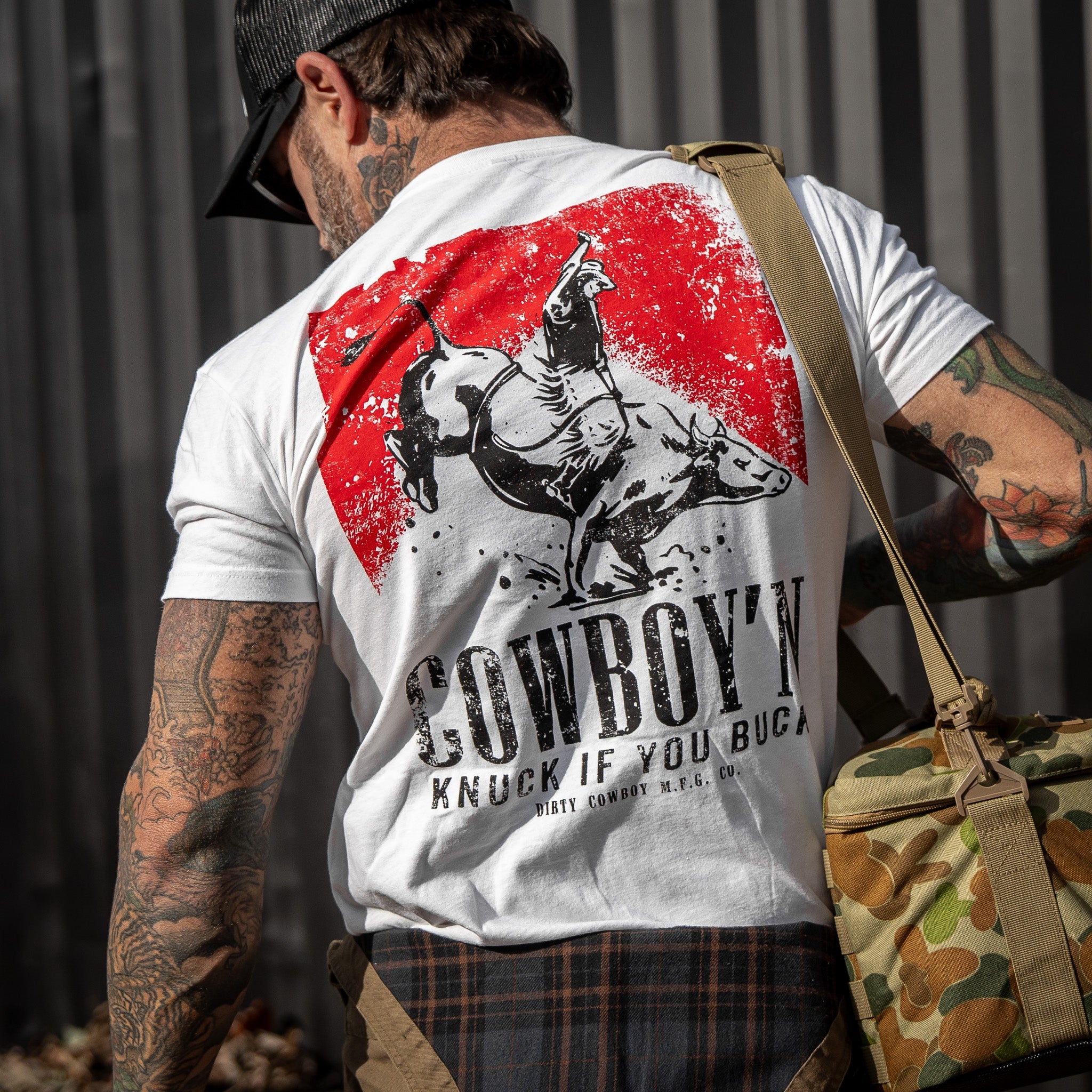 Cowboy'n | Knuck If You Buck Men's T-Shirt - DIRTY COWBOY MFG