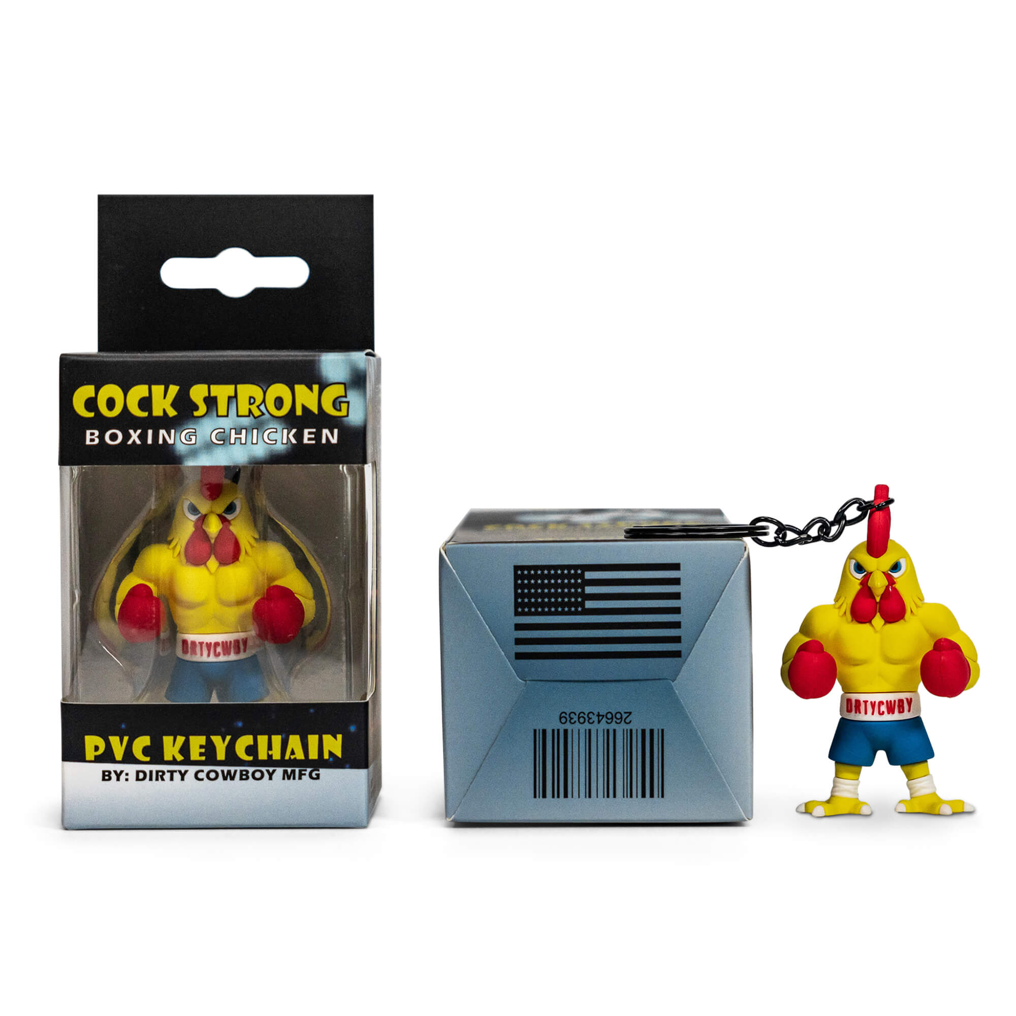 Drtycwby Boxing Chicken PVC Keychain - DIRTY COWBOY MFG