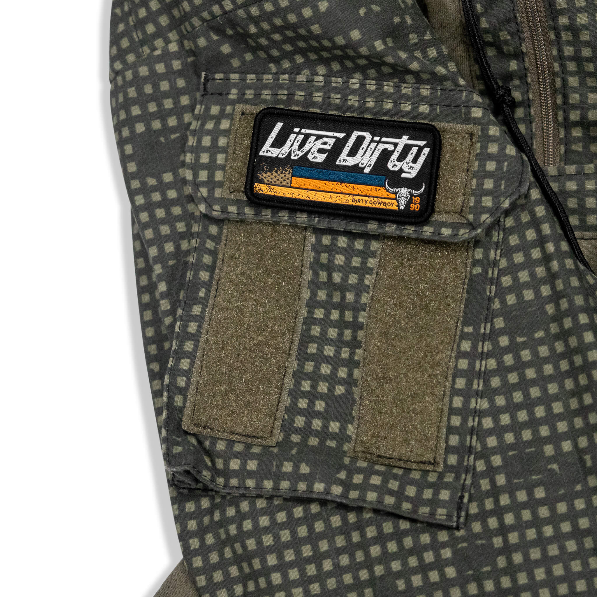 Live Dirty Flag Velcro Patch - DIRTY COWBOY MFG