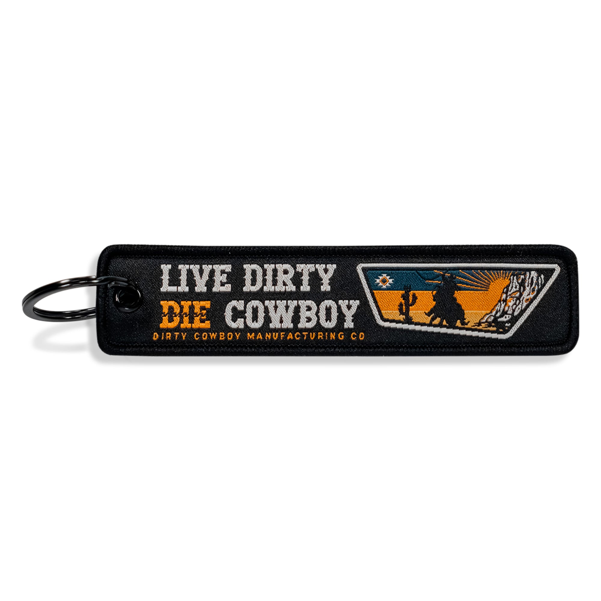 Live Dirty. Die Cowboy. Flight Keychain - DIRTY COWBOY MFG