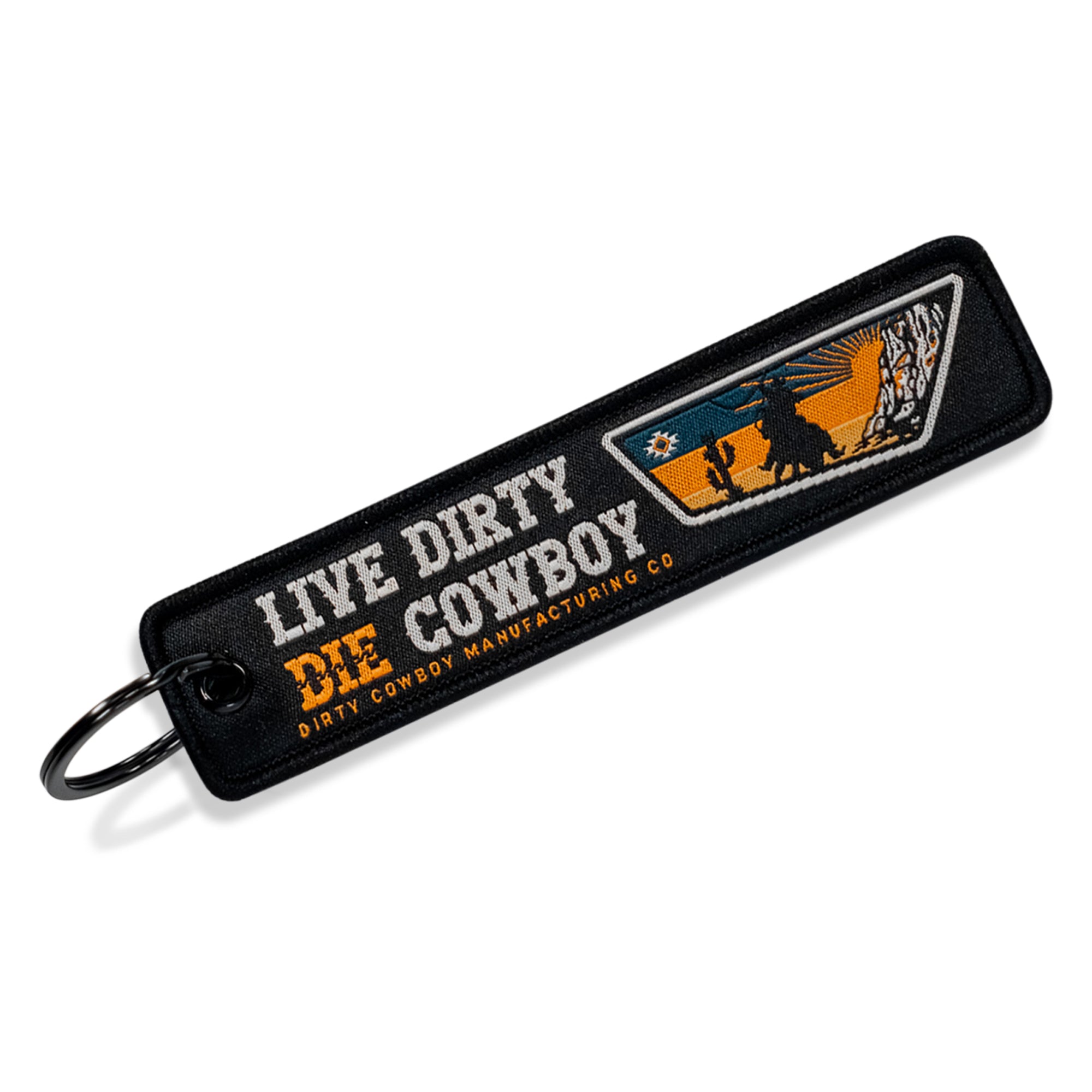 Live Dirty. Die Cowboy. Flight Keychain - DIRTY COWBOY MFG