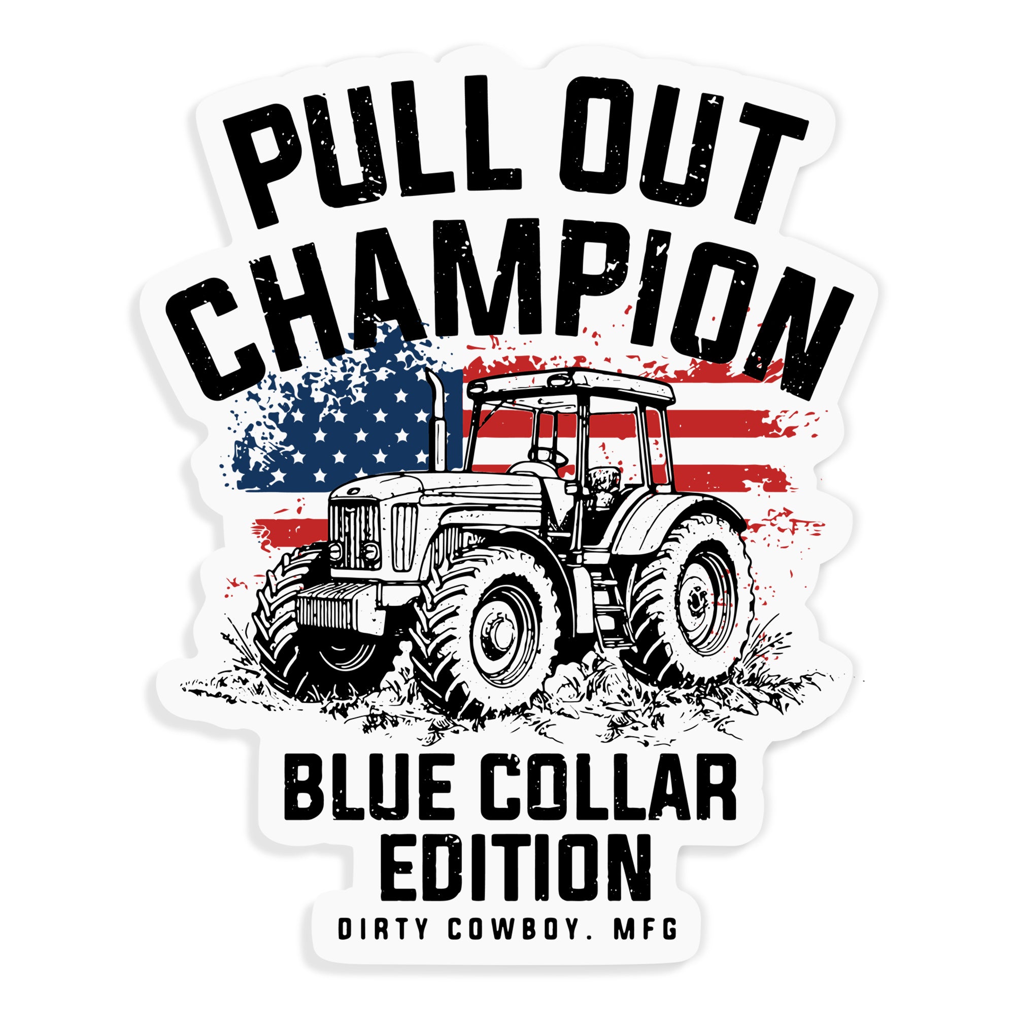 Pull Out Champion Blue Collar Decal